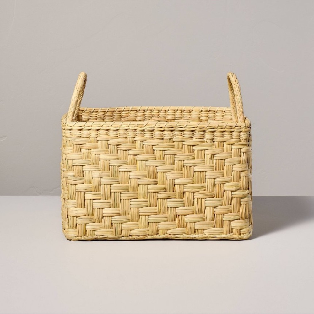 Small Rectangular Woven Seagrass Storage Basket - Hearth & Hand™ with Magnolia